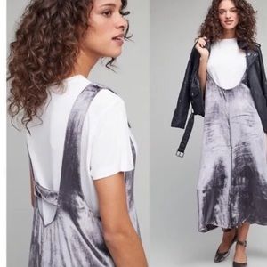 Anthropologie velour jumpsuit